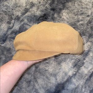 Stylish Tan Newsboy Cap